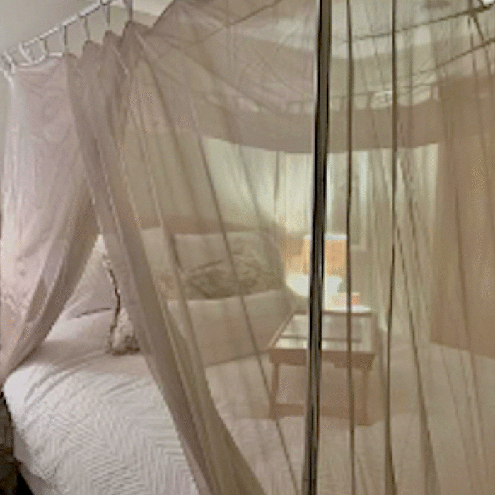 2-Door 100% Silver Spun Nylon Bed Canopy | EMF Protection | Shielding Bed Canopy | 5G Protection | Faraday Bed.