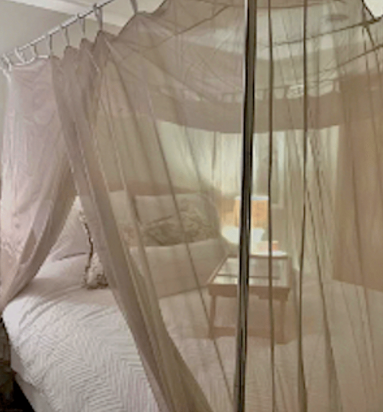 2-Door 100% Silver Spun Nylon Bed Canopy | EMF Protection | Shielding Bed Canopy | 5G Protection | Faraday Bed.