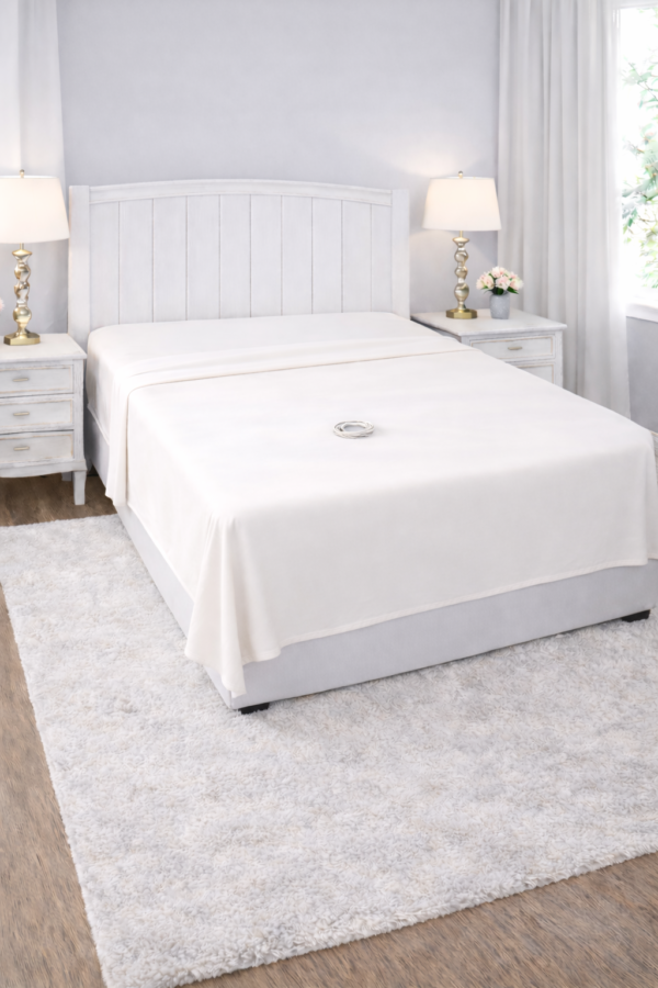Redemption Shield Earthing Grounding Bed Sheet Flat Sheet Beige in Color, with Grounding Cord. Earthing Products. Redemption Shield Earthing Grounding Bed Sheet Flat Sheet Beige in Color, with Grounding Cord. Earthing Products.