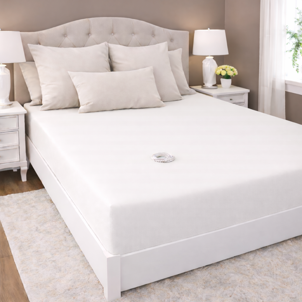 Testimonials 11 Redemption Shield Earthing Grounding Bed Sheet Fitted Sheet Beige in Color, with Grounding Cord. Earthing Products.