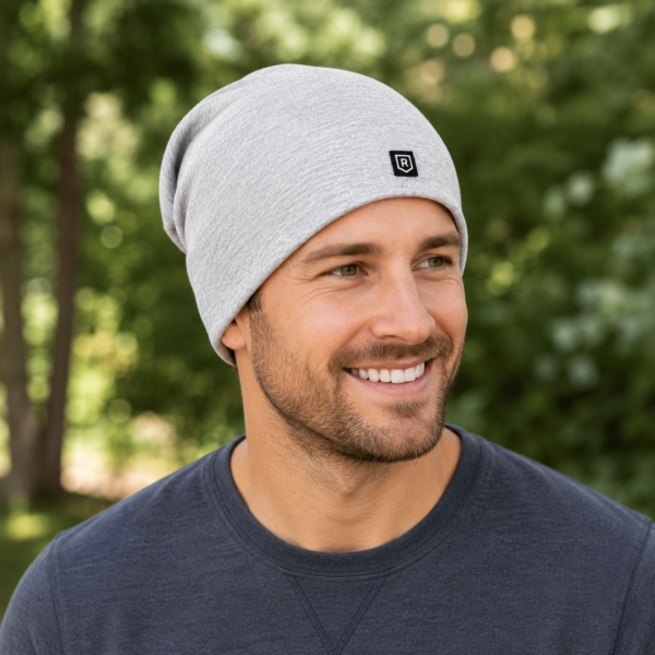 Shielding Silver Slouch Beanie Hat EMF Protection Shield Your Brain