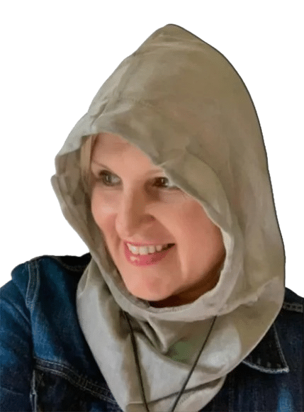 Shielding Silver Canopy Hood |Radio frequencies | EMF Protection | 5G EMF Radiation | Faraday Protection Products | Faraday Cage. EMF Blocking from Cell Tower.