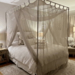 2-Door 100% Silver Spun Nylon Bed Canopy | EMF Protection | Shielding Bed Canopy | 5G Protection | Faraday Bed.