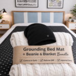 Bundle 5x7 White Shielding EMF Blanket, Protective Beanie and Double Grounding Bed Mat for Better Health Bundle 5x7 White Shielding EMF Blanket, Protective Beanie and Double Grounding Bed Mat for Better Health