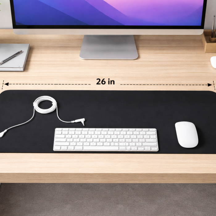 Grounding Computer or Foot Mat for Better Health 26x10in | Anti-Inflammation | Electron Release Mat | Ground my Body.