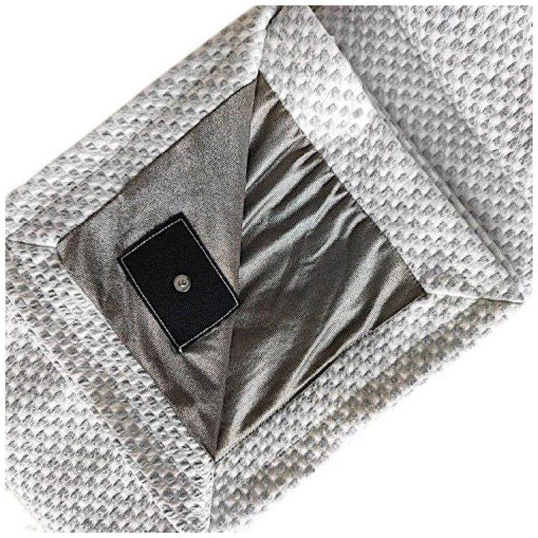 Shielding Gray Checkered Cotton EMF Blanket | Faraday Fabric | Cell Phone Dangers | 5G Protection.