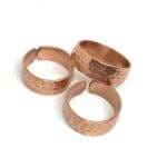 Copper Bracelets or Ring Set with Gift Bag Handmade 99.999% Genuine Copper Jewelry