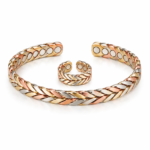 Braided Copper Bracelet or Ring Set with Gift Bag Handmade 99.95% Genuine Copper Jewelry Anti- Inflammation Electron Release