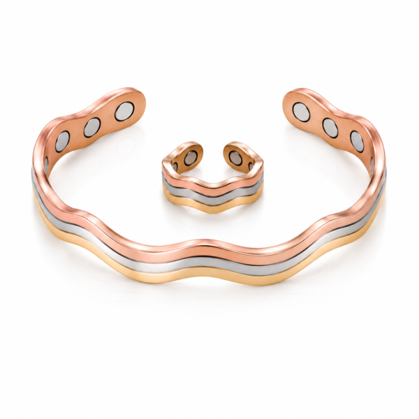 Copper Bracelet Ring Set Handmade Genuine Copper Jewelry