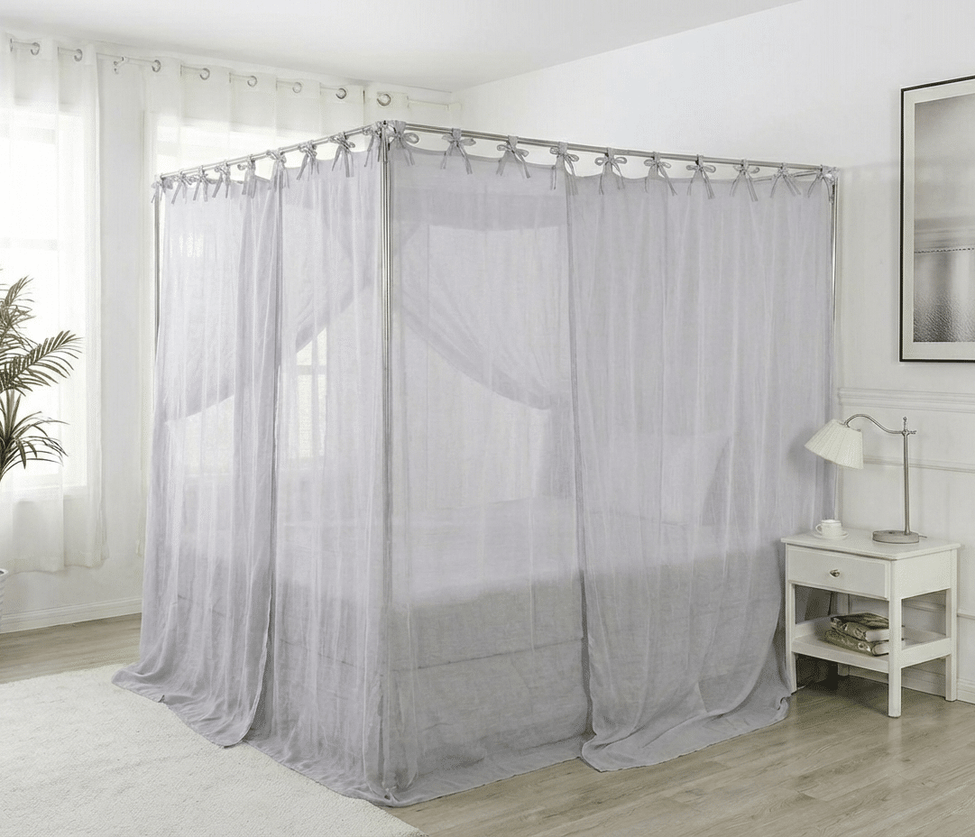 4-Door 100% Silver Spun Cotton Bed Canopy EMF Protection and Shielding for Better Health 4-Door 100% Silver Spun Cotton Bed Canopy EMF Protection and Shielding for Better Health