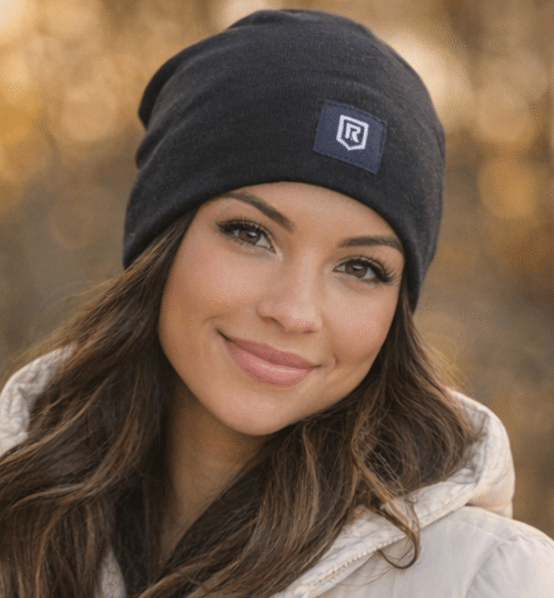 Shielding Silver Slouch Beanie Hat EMF Protection