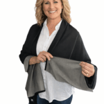 Shielding Faraday Silver Cotton Shawl | 5G | EMF Protection | Faraday Fabrics | EMF Scarf | EMF Thyroid Protection