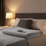 Shielding Gray Checkered Cotton EMF Blanket