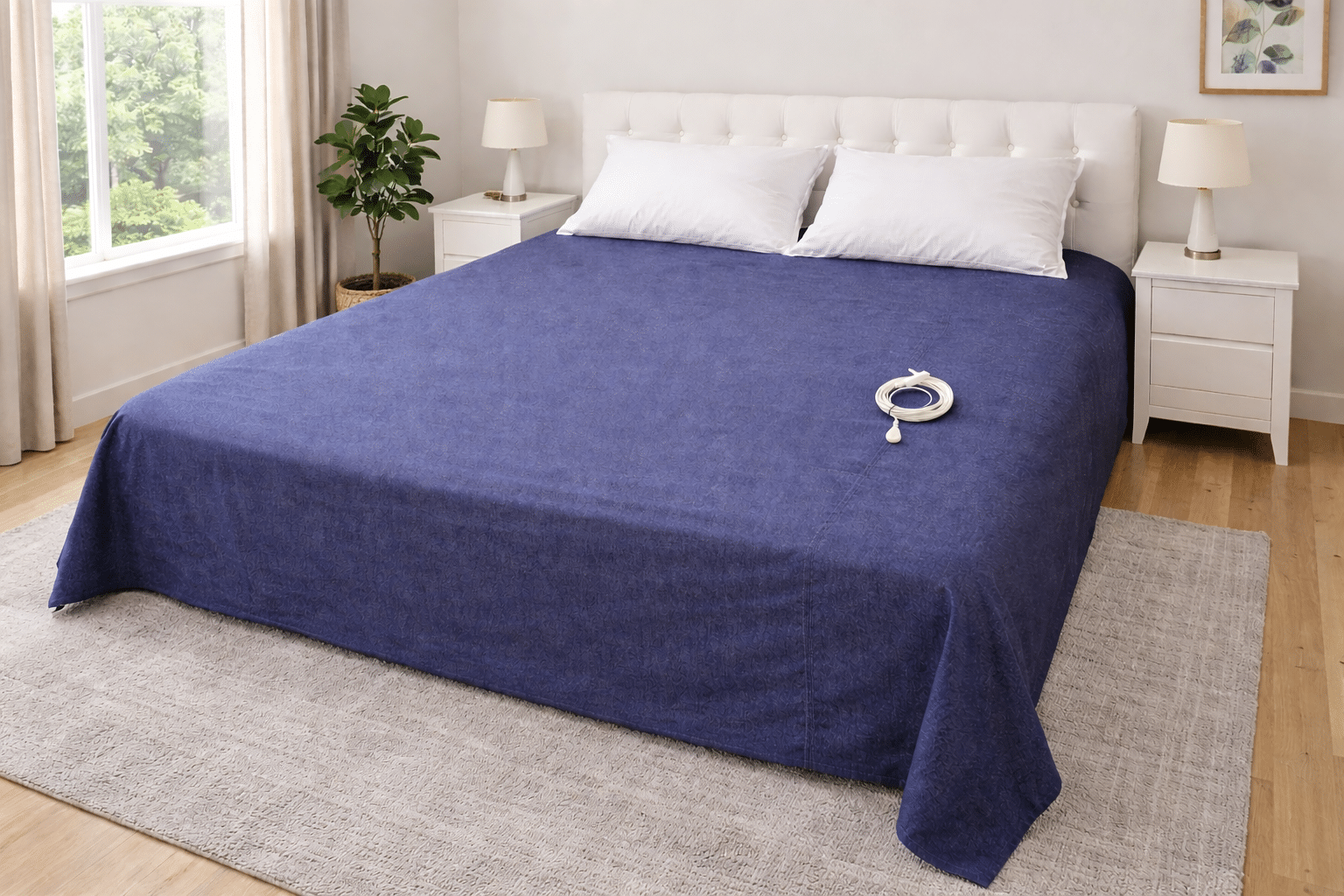 Blue-Stainless-Steel-Flat-Sheet.png Shielding Stainless Steel Fabric Flat Sheet EMF Protection