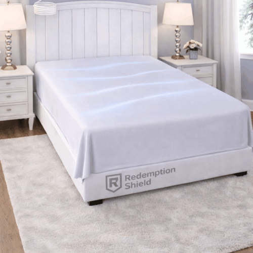 Light-Gray-Flat-Sheet-Fixed.png Shielding Grounding Earthing Bed Sheet