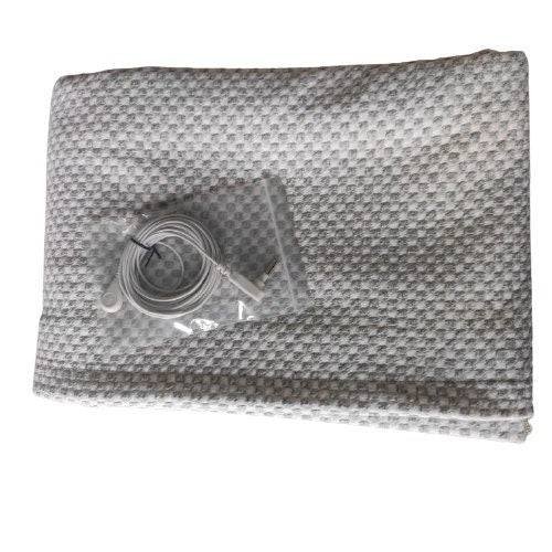 Shielding Gray Checkered Cotton EMF Blanket