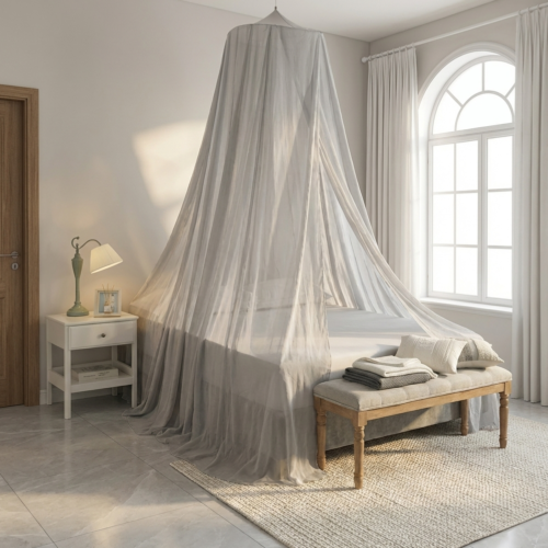 Silver Cotton EMF Protection Shielding Bed Canopy