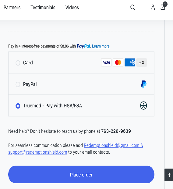 Truemed 2 Redemption Shield Partners with Truemed HSF/FSA Payments System