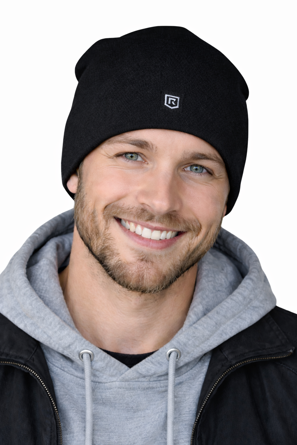 Home 24 Redemption Shield silver shielding slouch beanie hat with logo for EMF protection