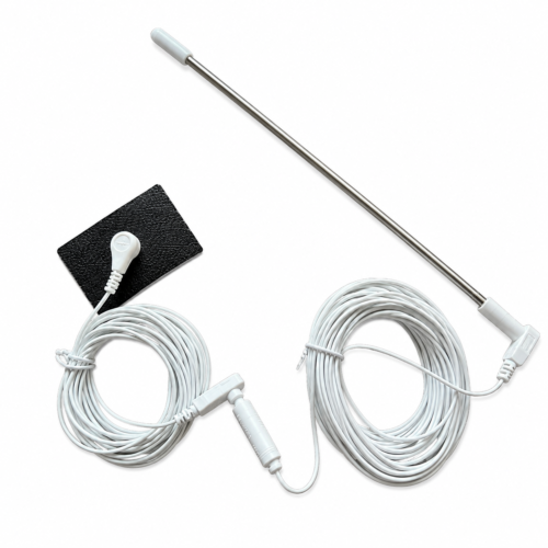 Grounding Rod for Earthing Products 40ft with 15ft cord with snap. DIY EMF Shielding Projects.