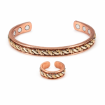 Trinity Braided Copper Bracelet and Ring Set