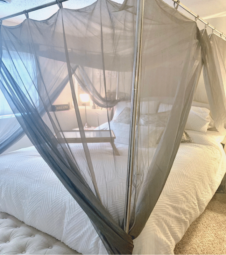 4-Door 100% Silver Spun Nylon Bed Canopy | EMF Protection | Shielding Bed Canopy | 5G Protection | Faraday Bed.