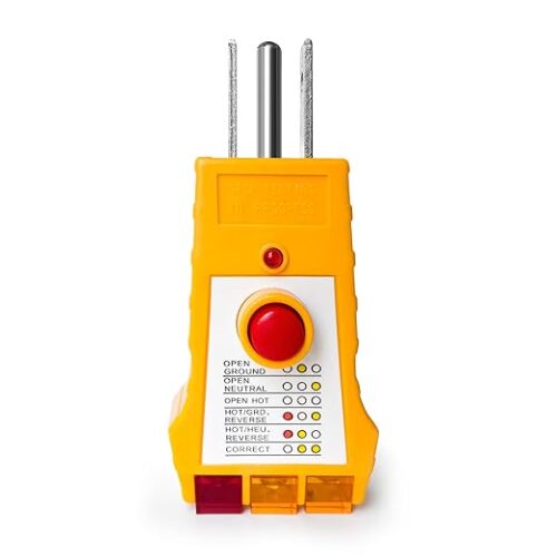 Outlet Tester for Grounding Products, Outlet Tester with GFCI, Electrical Receptacle Tester USA/Canada