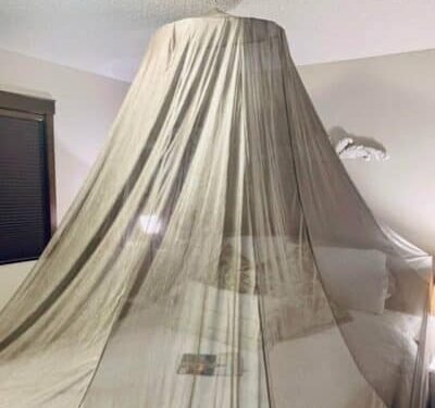 100% Silver Spun Nylon | EMF Protection | Shielding Bed Canopy | 5G Protection | Faraday Bed.